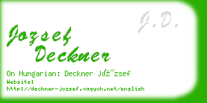 jozsef deckner business card